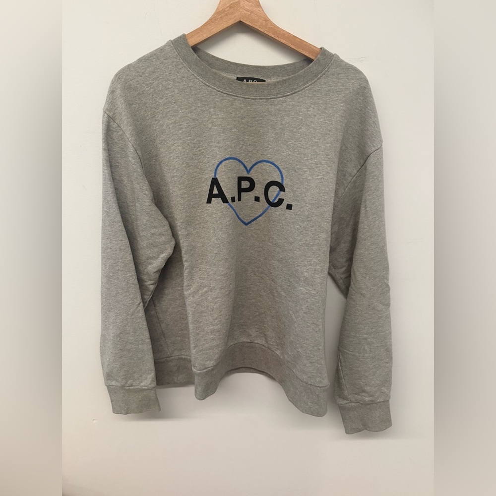 APC Heart Sweatshirt - Gray - Good Condition
